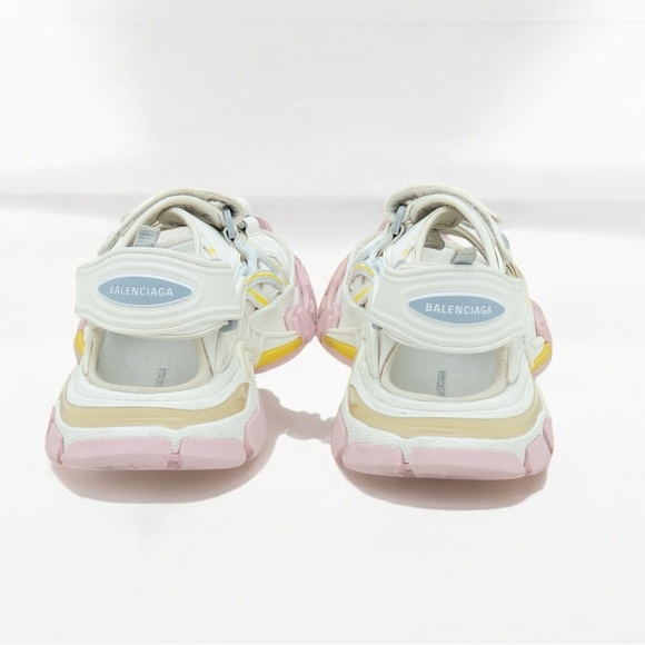 Balenciaga White Fluo Pink Track Sandals Size 39 EU RARE Balenciaga White & Pink Track Sport Sandals US 10/‎ EU 40